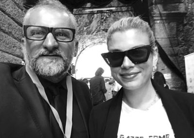 Francesco con Emma, in occasione della sua esibizione all’arena di Verona