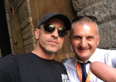 Francesco con Eros Ramazzotti in occasione del suo concento all’arena di Verona